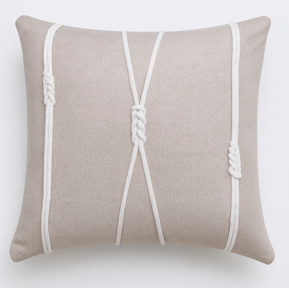 SHELL MOTIF BEAD APPLIQUE DEC CUSHION