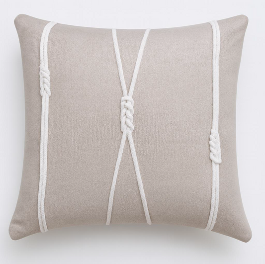 SHELL MOTIF BEAD APPLIQUE DEC CUSHION