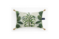 LEAF PRINT WITH TASSELS DEC CUSHION