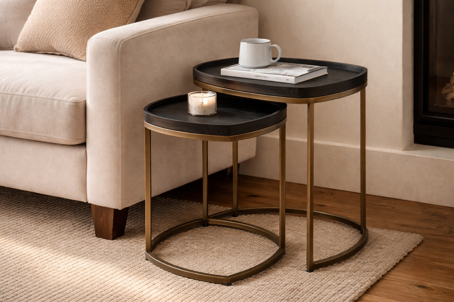 MINIMALIST 2-TIER IRON CONSOLE TABLE
