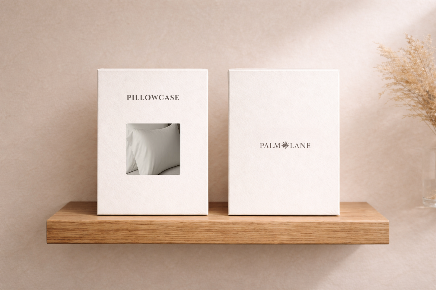 PALM LANE T400 SOLID PILLOW CASE PAIR