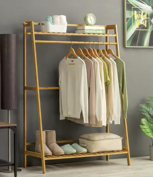 Clothing Rack Bamboo 39.5Inch