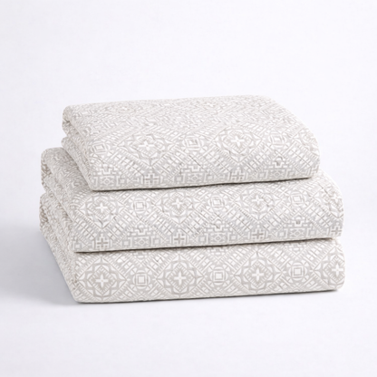 Matelass Quilt Set Ð Medallion Print