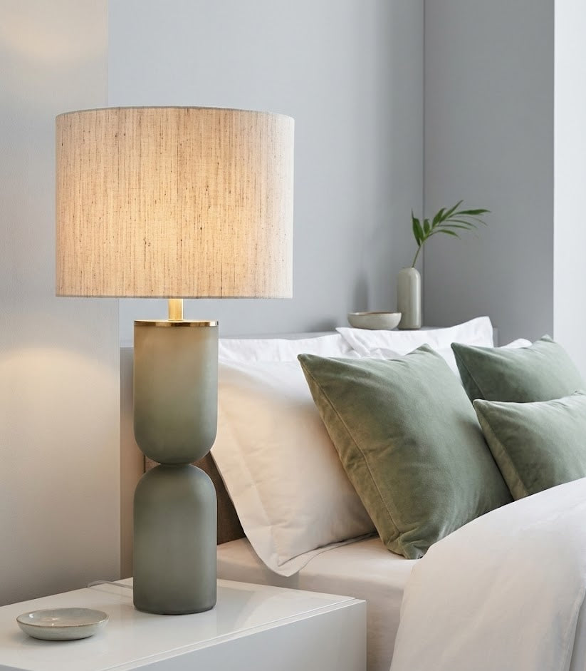 MODERN STACKED FROSTED GLASS TABLE LAMP