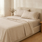 COTTON LINEN BLEND SLD SHEET SET