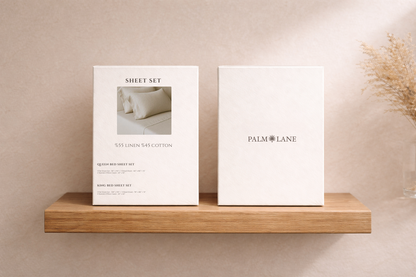 COTTON LINEN BLEND SLD SHEET SET