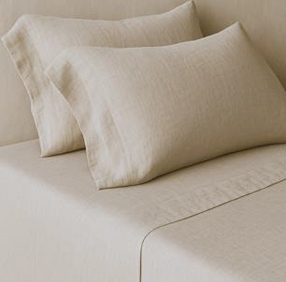 COTTON LINEN BLEND SLD SHEET SET