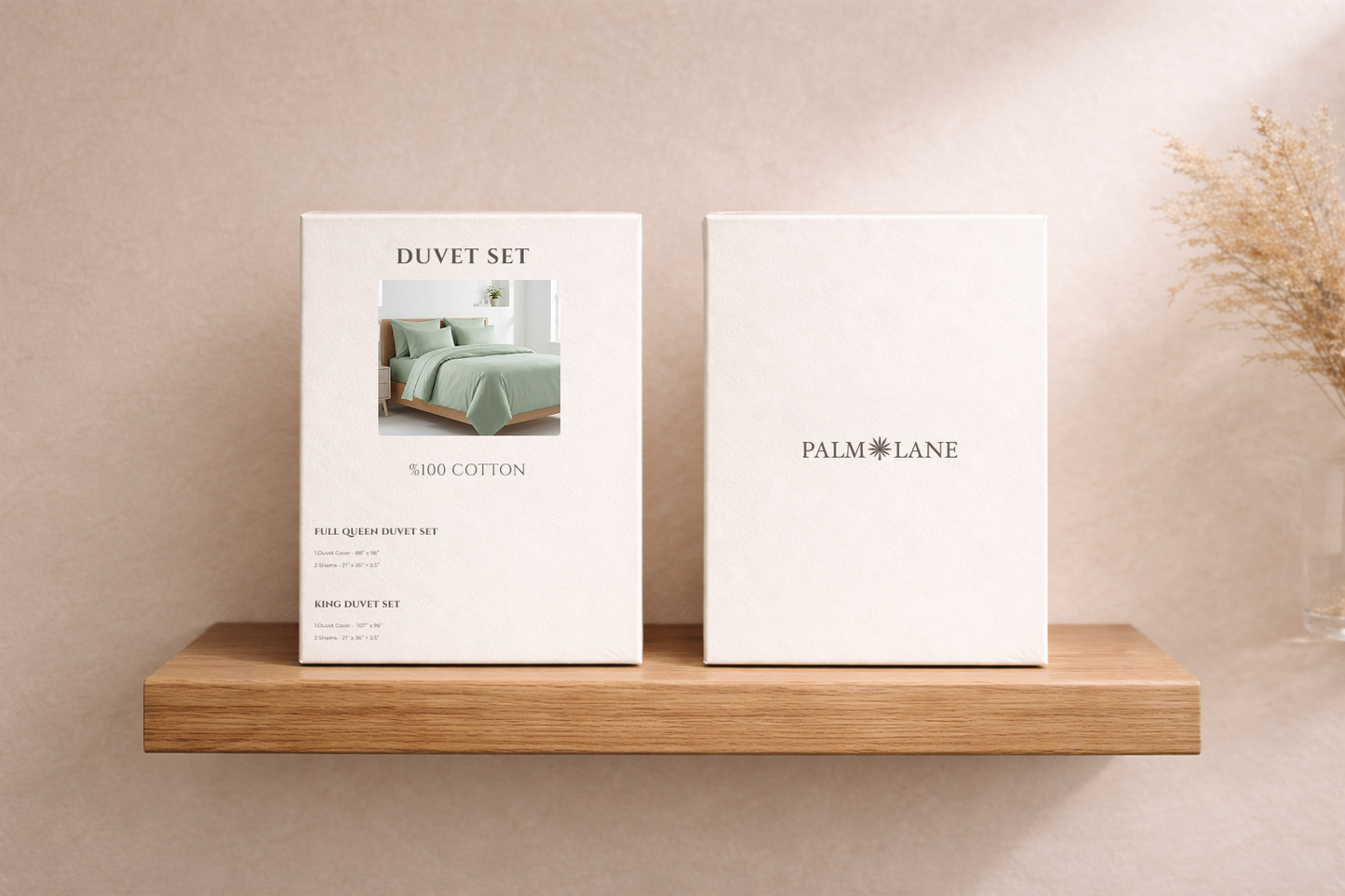 PALM LANE T400 SOLID DUVET COVER SET