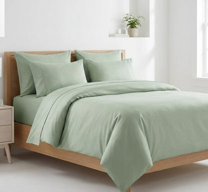 PALM LANE T400 SOLID DUVET COVER SET