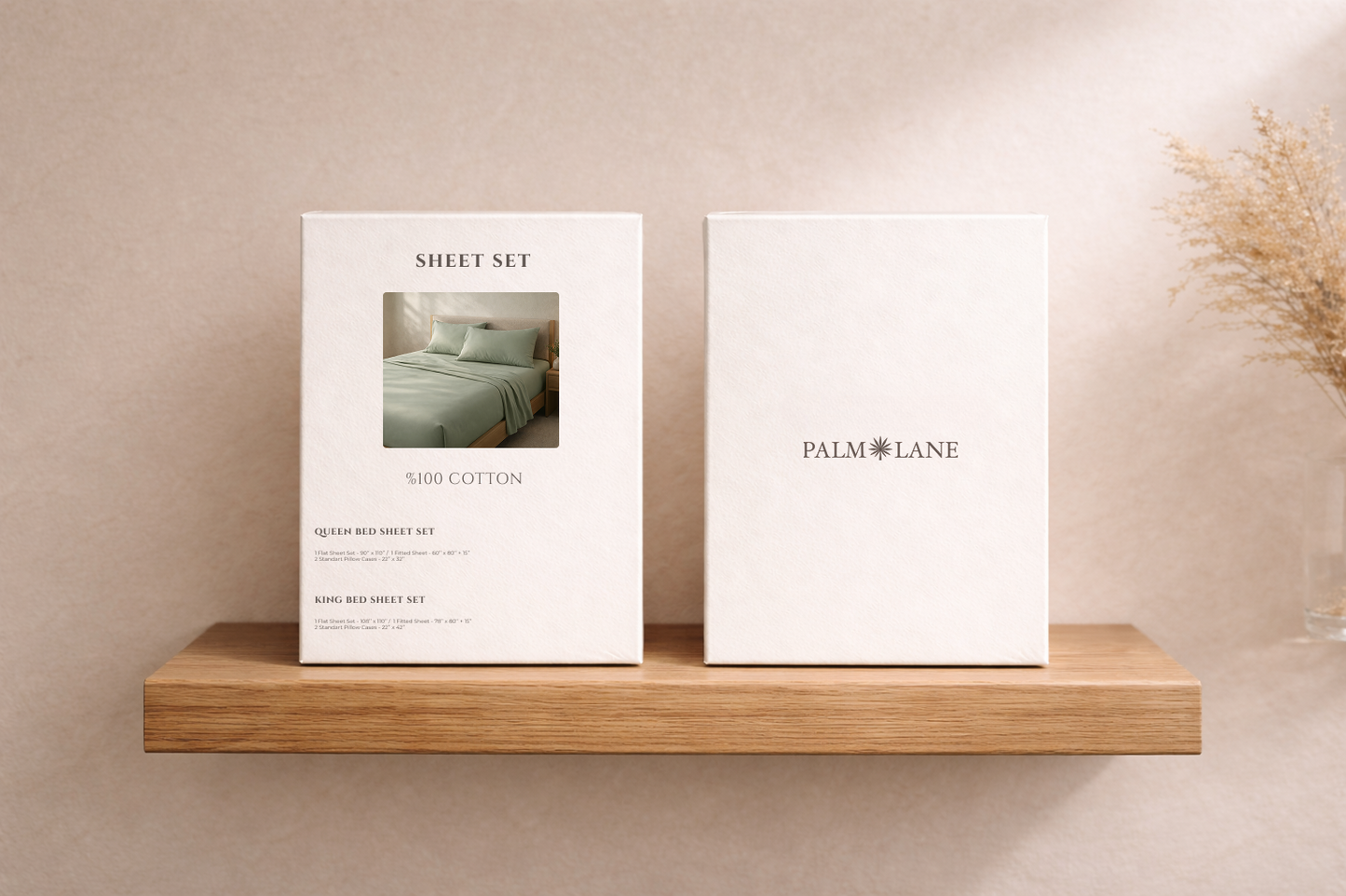 PALM LANE T400 SOLID SHEET SET