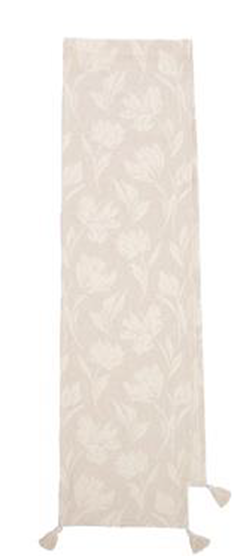 PALM LANE FLORAL JACQUARD LINEN COTTON TABLE RUNNER