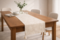PALM LANE FLORAL JACQUARD LINEN COTTON TABLE RUNNER