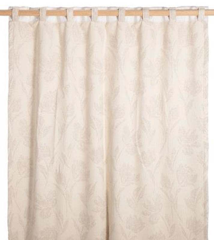 PALM LANE FLORAL LINEN COTTON CURTAIN