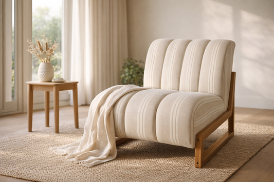 PALM LANE LINEN BLEND WITH WOODEN FRAME