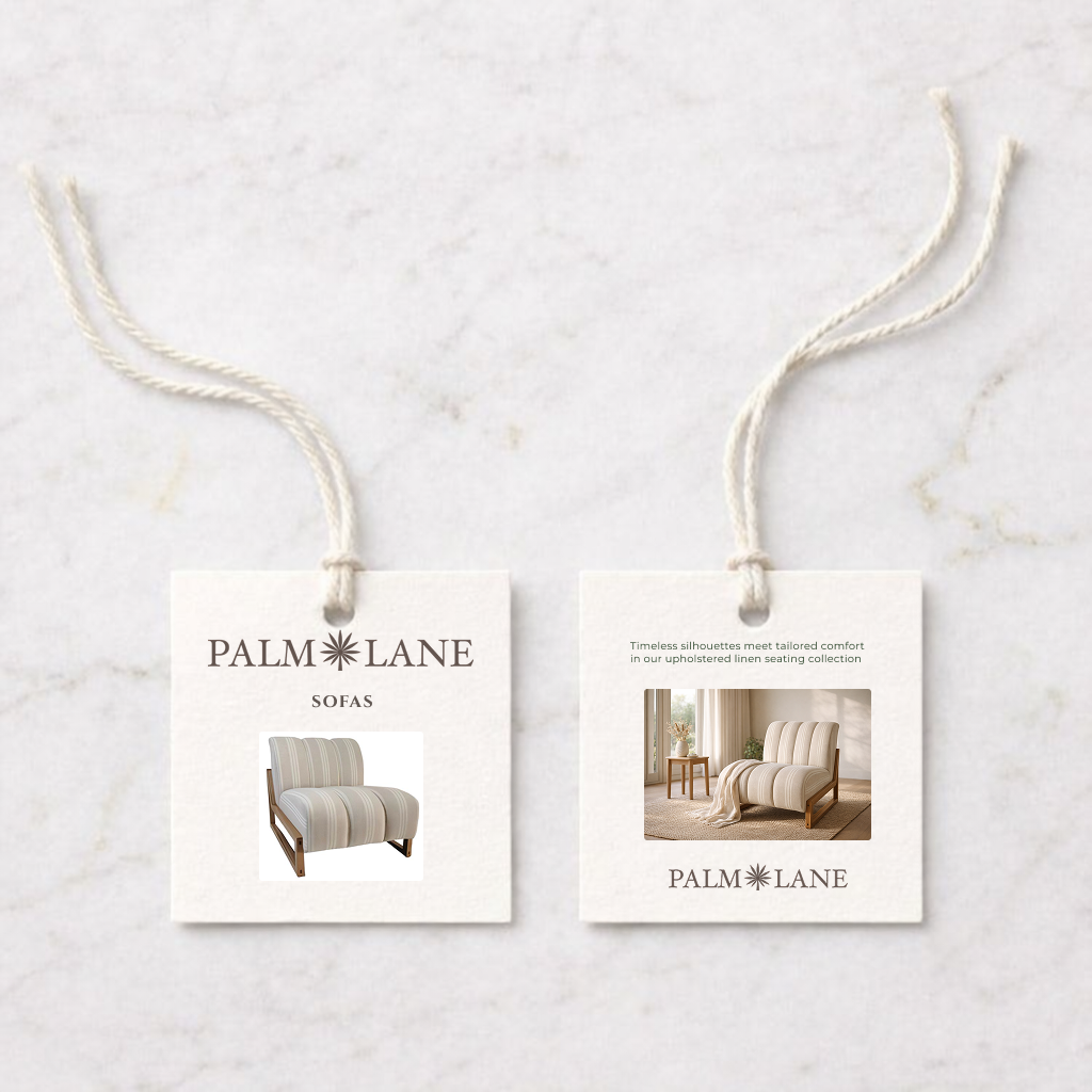 PALM LANE LINEN BLEND WITH WOODEN FRAME