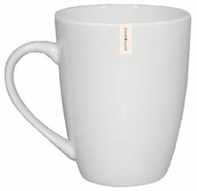 PALM LANE PORCELAIN CLASSIC BORDER MUG 10.5OZ