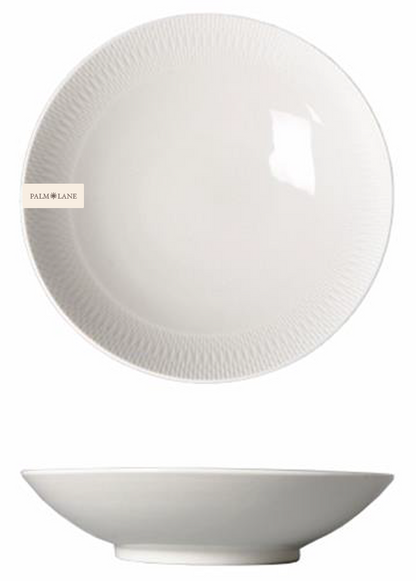 PALM LANE PORCELAIN TEXTURE BORDER 10.4Ò LARGE BOWL