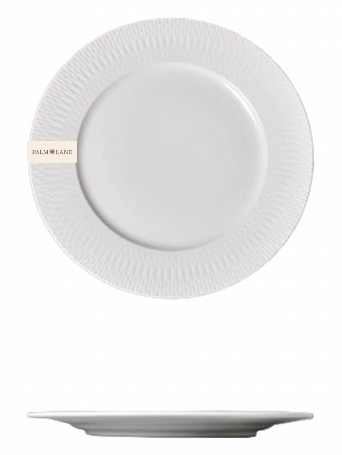 PALM LANE PORCELAIN TEXTURE BORDER 10.7IN DINNER PLATE