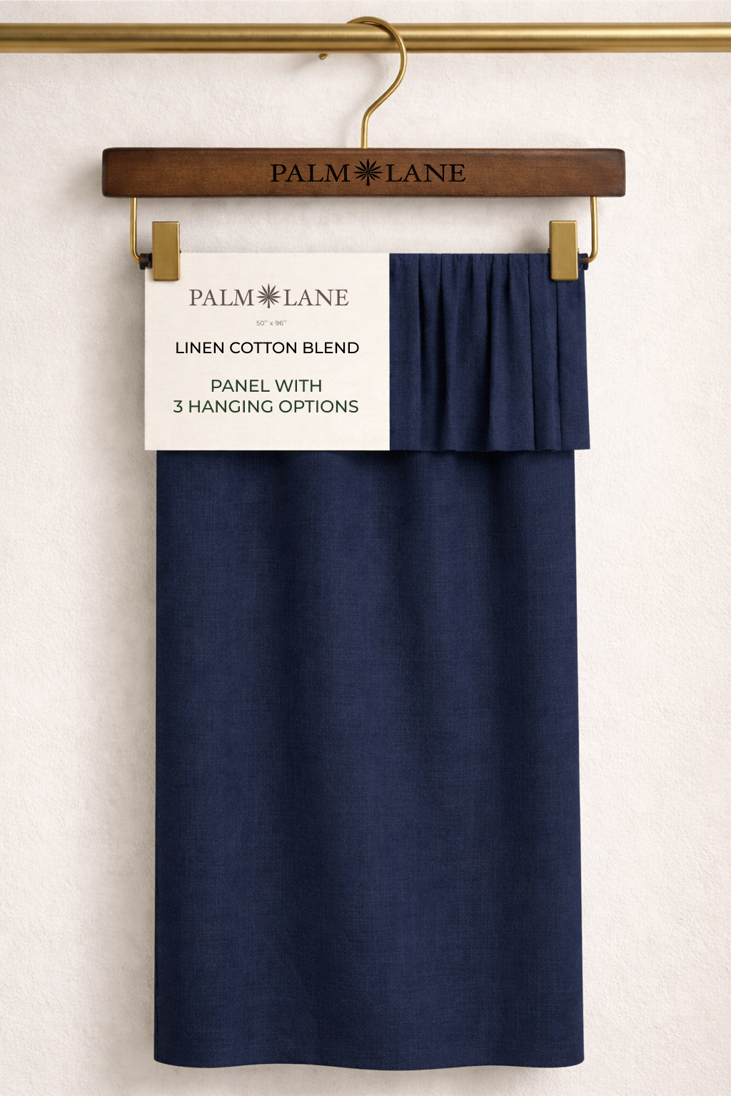 PALM LANE SOLID LINEN COTTON CURTAIN