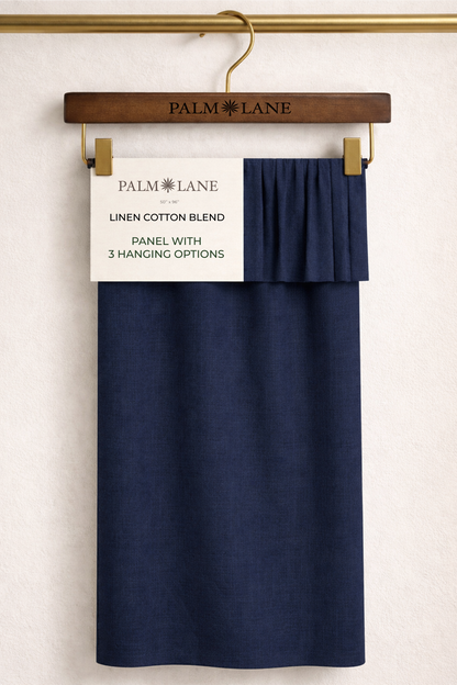 PALM LANE SOLID LINEN COTTON CURTAIN