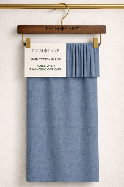 PALM LANE SOLID LINEN COTTON CURTAIN