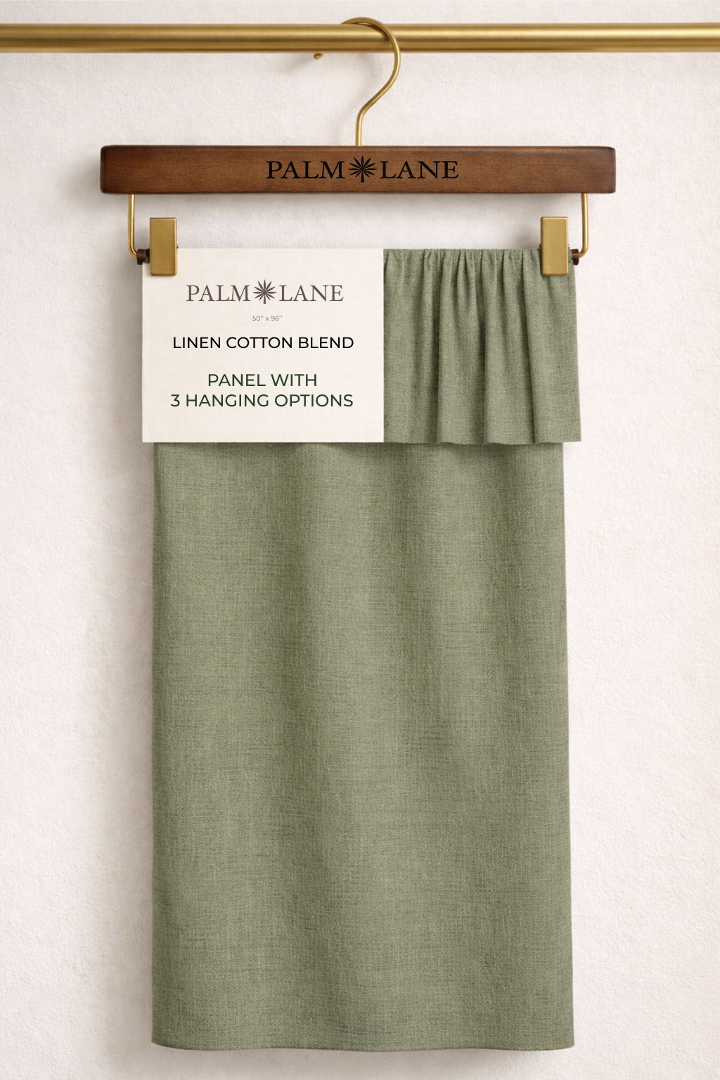 PALM LANE SOLID LINEN COTTON CURTAIN