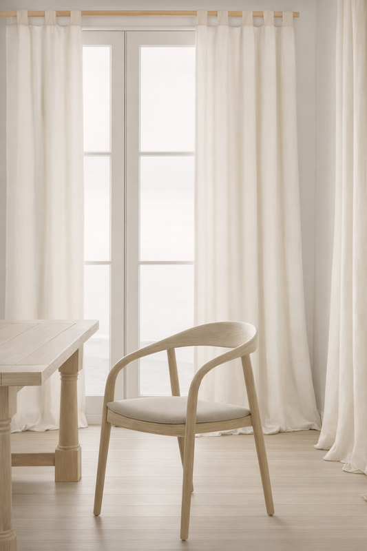 PALM LANE SOLID LINEN COTTON CURTAIN