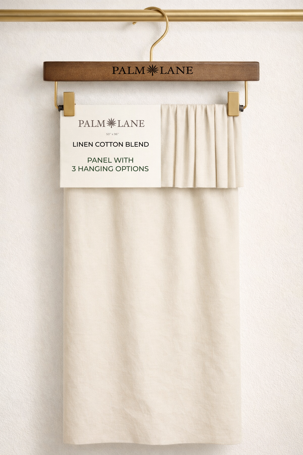 PALM LANE SOLID LINEN COTTON CURTAIN