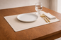 PALM LANE SOLID LINEN COTTON TABLE PLACEMAT - 4PC SET