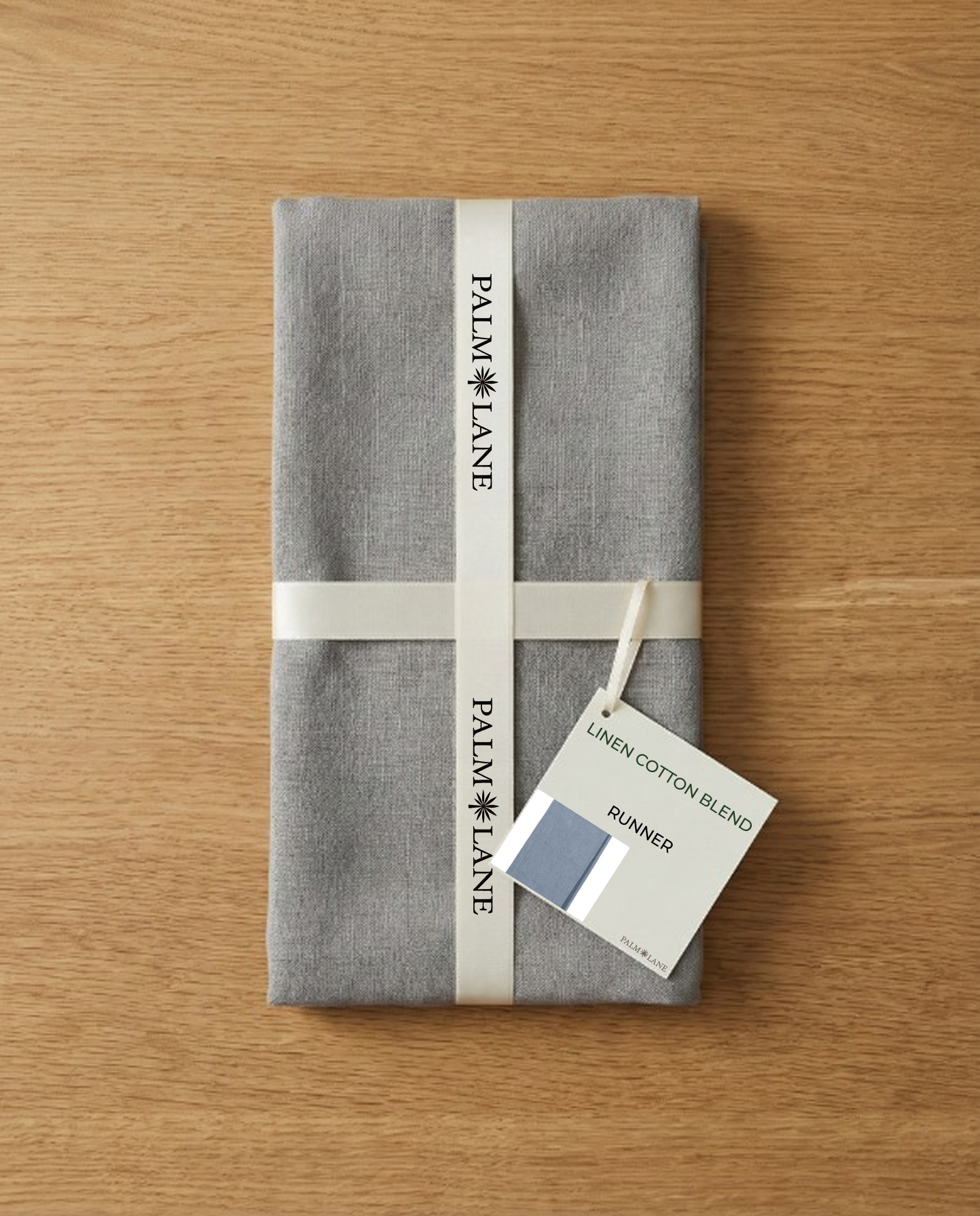 PALM LANE SOLID LINEN COTTON TABLE RUNNER