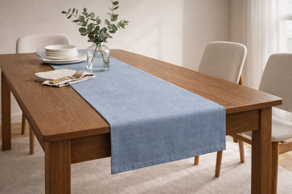 PALM LANE SOLID LINEN COTTON TABLE RUNNER