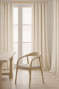PALM LANE STRIPED LINEN COTTON CURTAIN