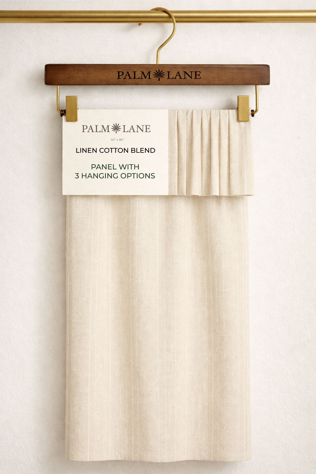 PALM LANE STRIPED LINEN COTTON CURTAIN