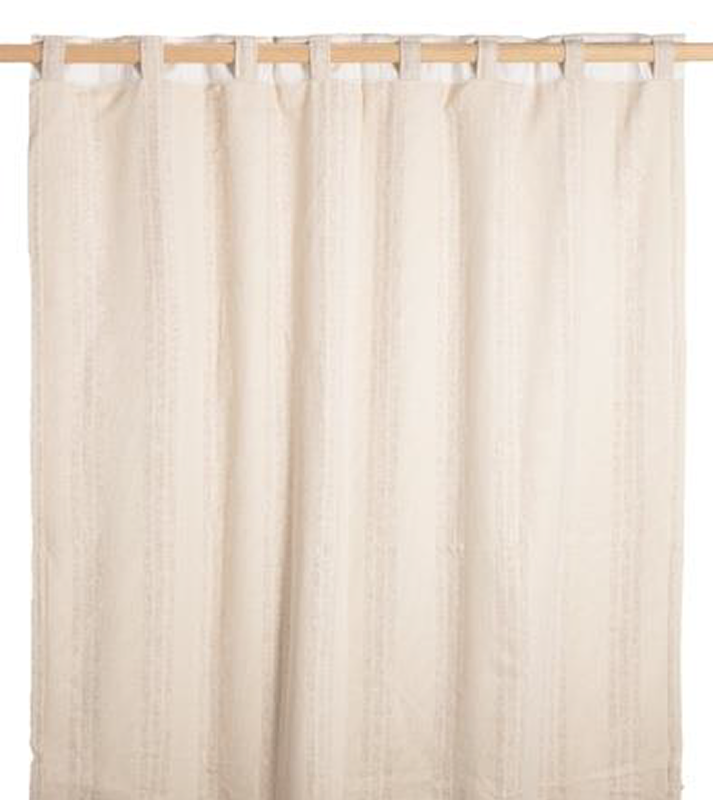 PALM LANE STRIPED LINEN COTTON CURTAIN