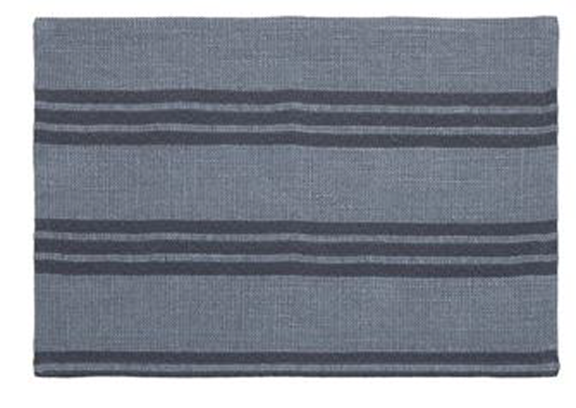 PALM LANE STRIPED LINEN COTTON TABLE PLACEMAT - 4PC SET