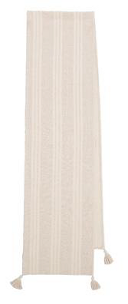 PALM LANE STRIPED LINEN COTTON TABLE RUNNER