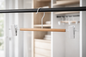 POWDER COATED METAL PANT HANGER WITH WOOD - 4PK