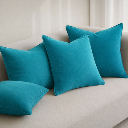 MH VELVET PIPPED VELVET CUSHION