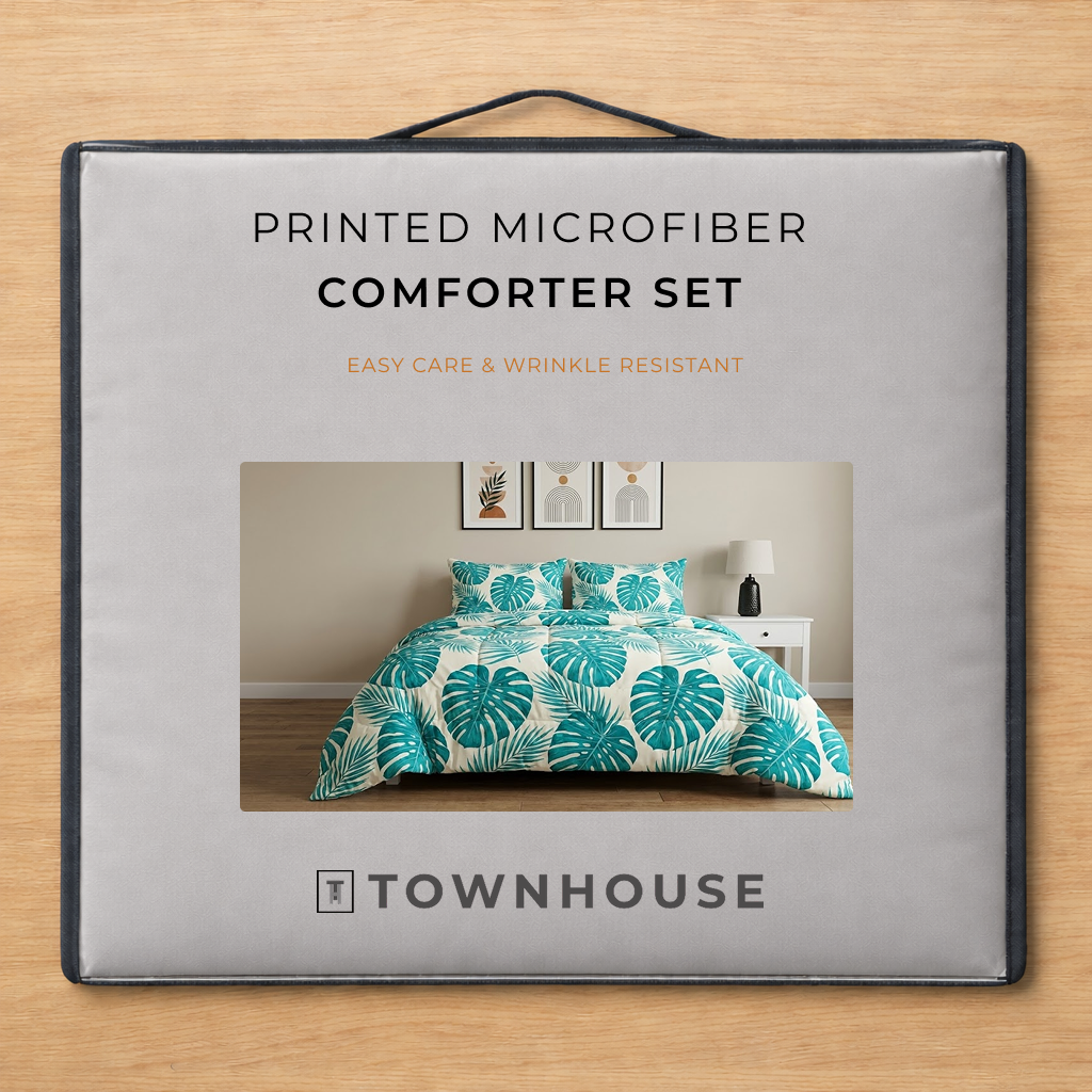 Printed Microfiber Comforter Set