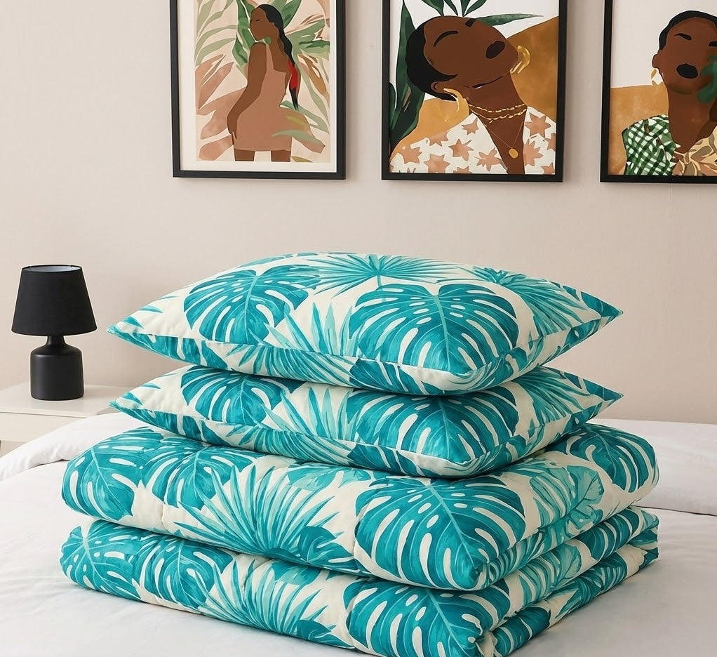 Printed Microfiber Comforter Set