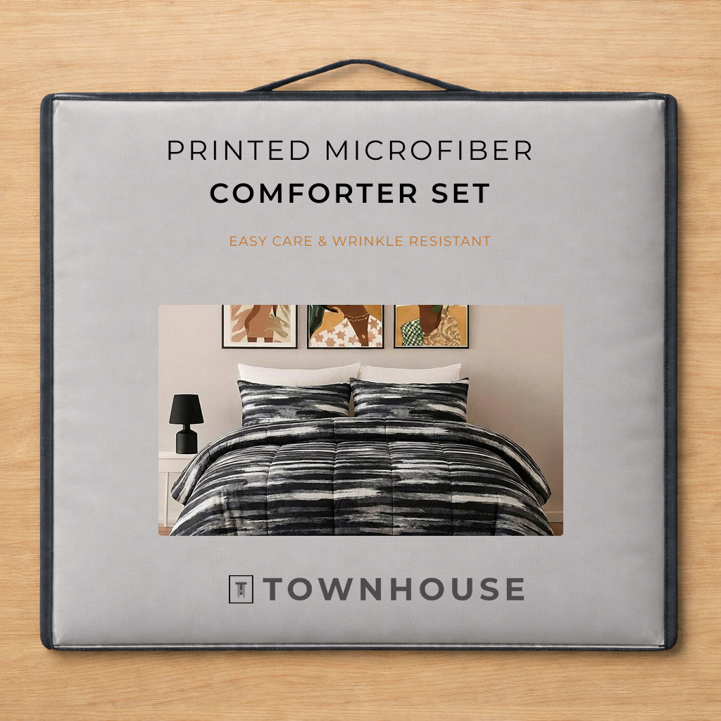 Printed Microfiber Comforter Set