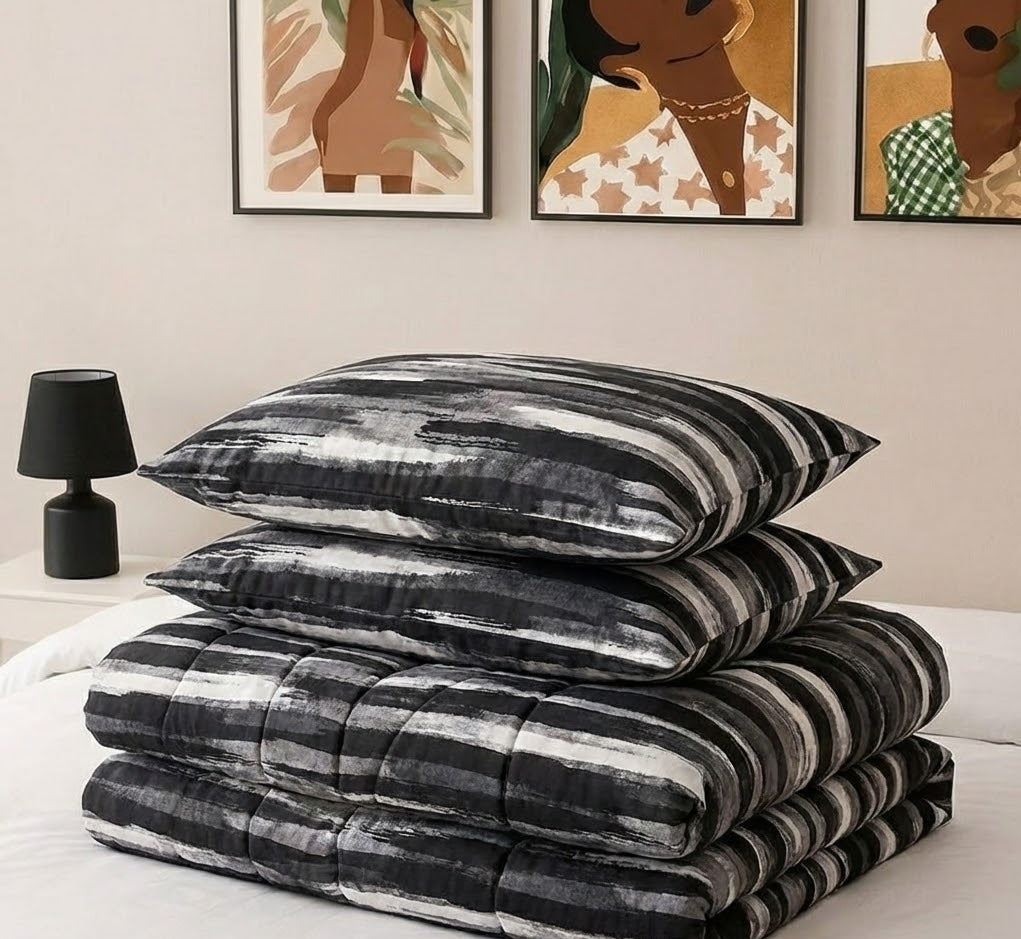 Printed Microfiber Comforter Set