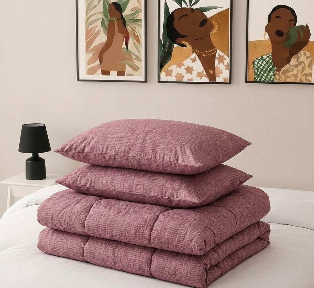 Printed Microfiber Comforter Set