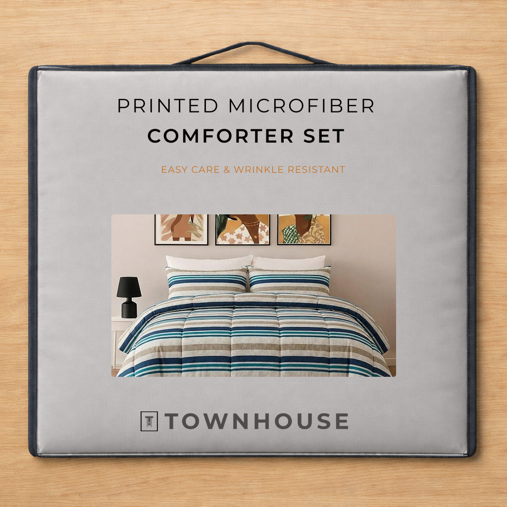 Printed Microfiber Comforter Set