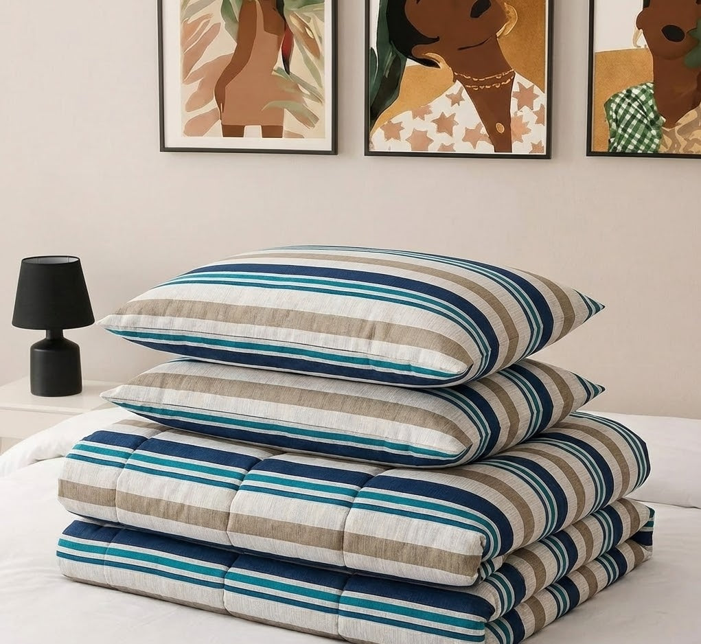 Printed Microfiber Comforter Set