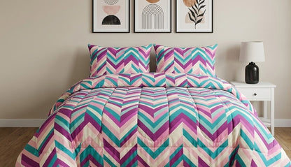 Printed Microfiber Comforter Set