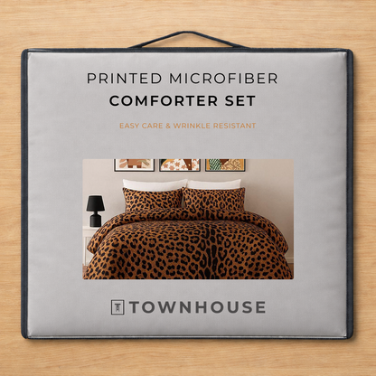 Printed Microfiber Comforter Set