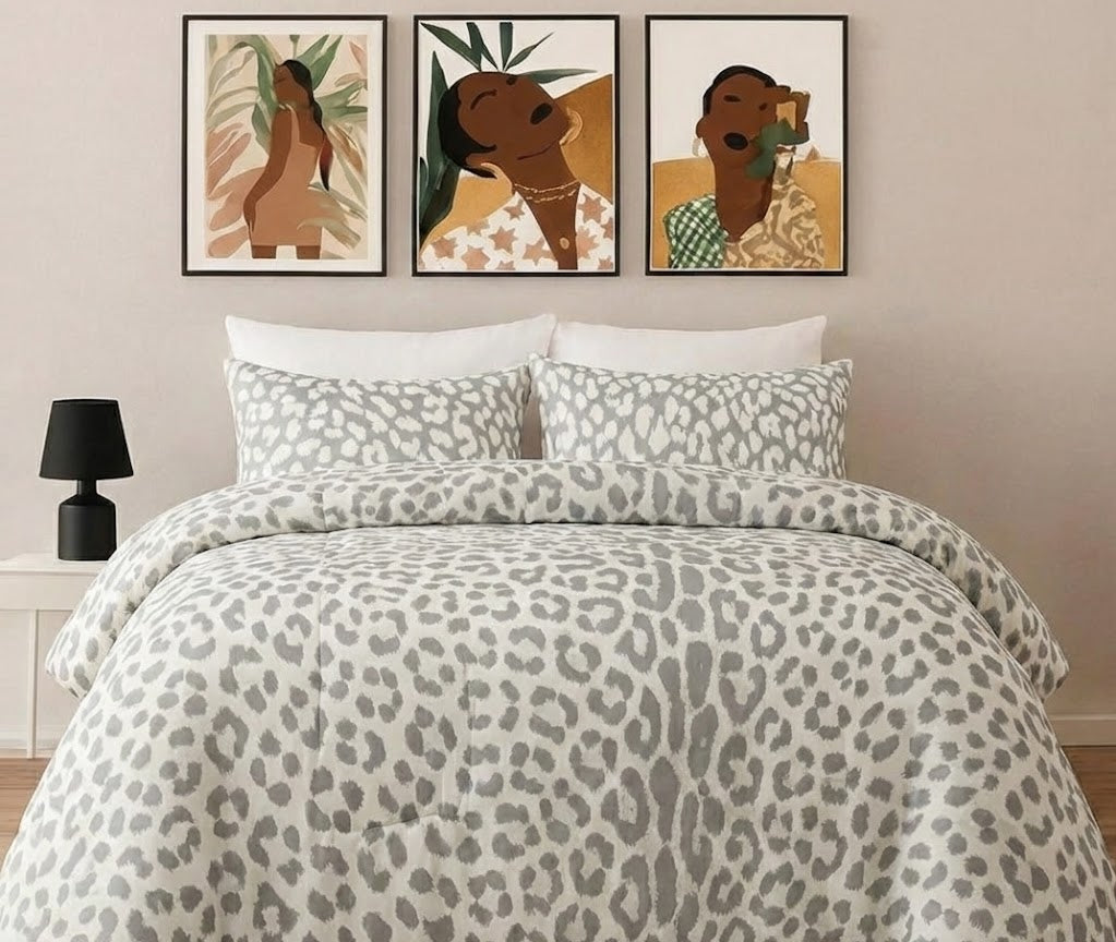 Printed Microfiber Comforter Set