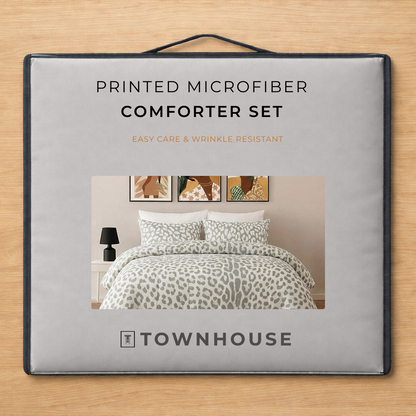 Printed Microfiber Comforter Set