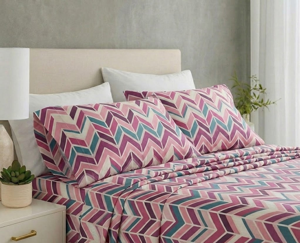 Printed Microfiber Sheet Set